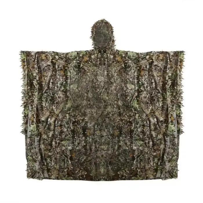 Combinaison Ghillie bionique 3D feuilles camouflage unisexe pêche chasse jungle CS