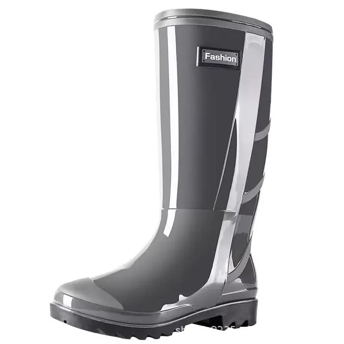 Bottes de pêche camouflage genou imperméables homme - Chaussures PVC doublées polaire pour pêche hivernale
