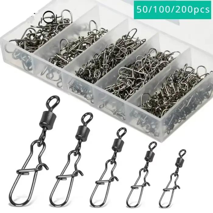 Kit de connecteurs de pêche Delysia King, 50 100 ou 200 pièces pour montages et leurres