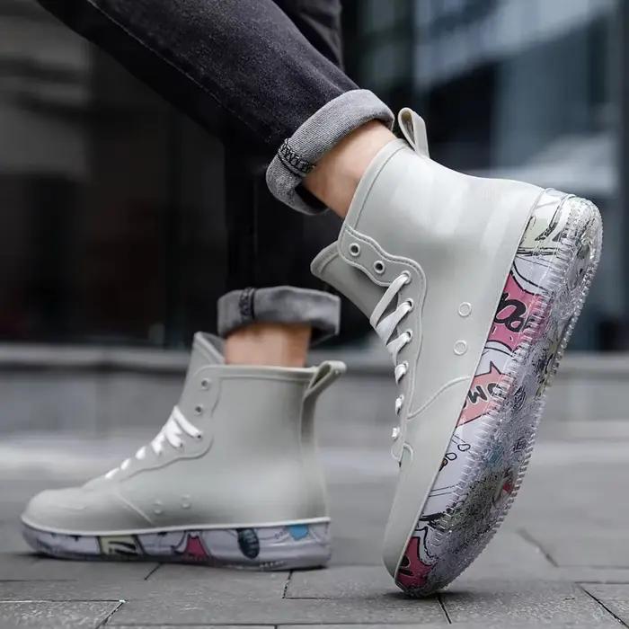 Bottes de pêche homme imperméables anti-dérapantes 2023 - Chaussures travail chef mode nude durable