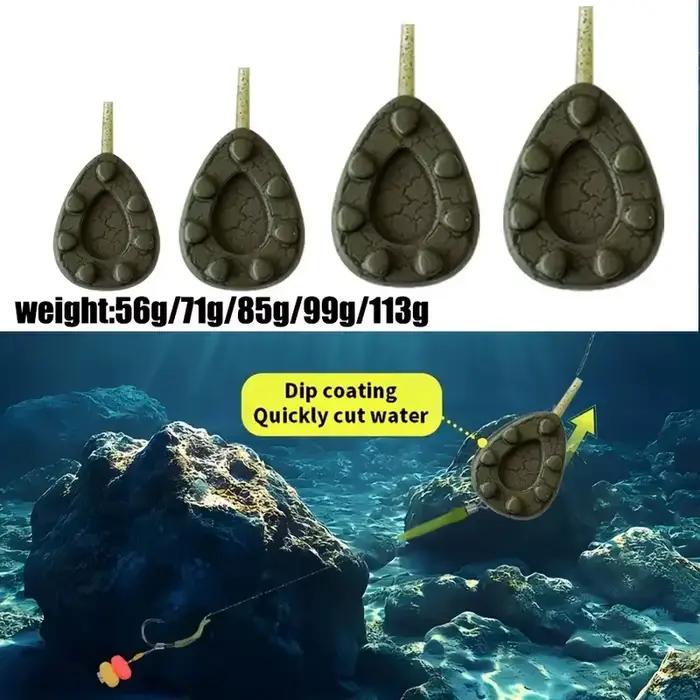 Set plombs camouflage pêche carpe 2 à 4 pièces pour une pêche efficace et discrète des grosses carpes