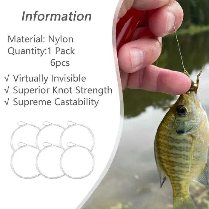 Bas de ligne pêche à la mouche 9-15ft pré-noué loop clair effilé nylon 6 pièces - Aventik