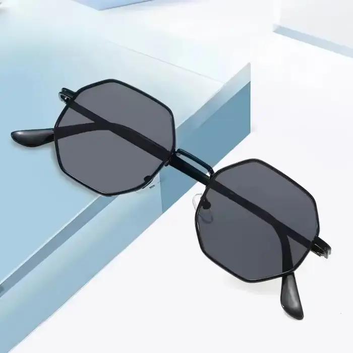 Lunettes de pêche octogonales métal rétro - Protection UV400 pour homme et femme - Style vintage