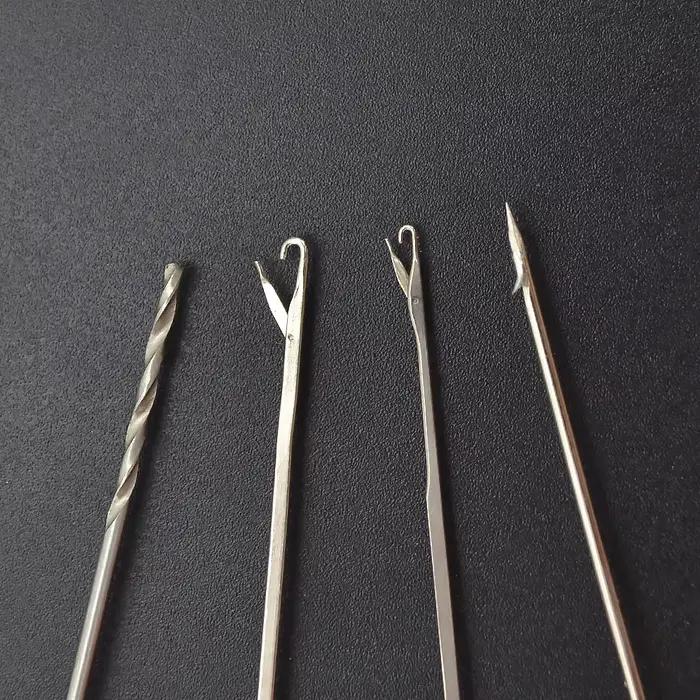 4 aiguilles à amorce carpe avec boîtier outils appâts pêche accessoires BT05 pour montages précis