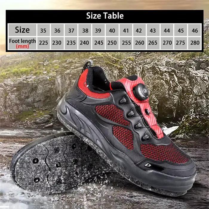 Chaussures de pêche sur rochers avec semelle feutre et clous amovibles - Chaussures anti-dérapantes pour pêche en mer et randonnée