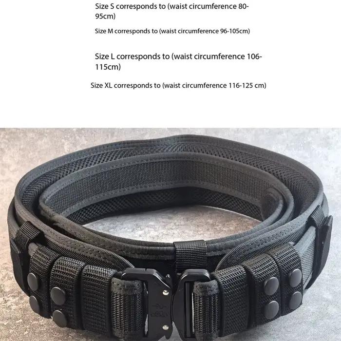 Ceinture de travail tactique à boucle alliage pour pêche professionnelle et entraînement