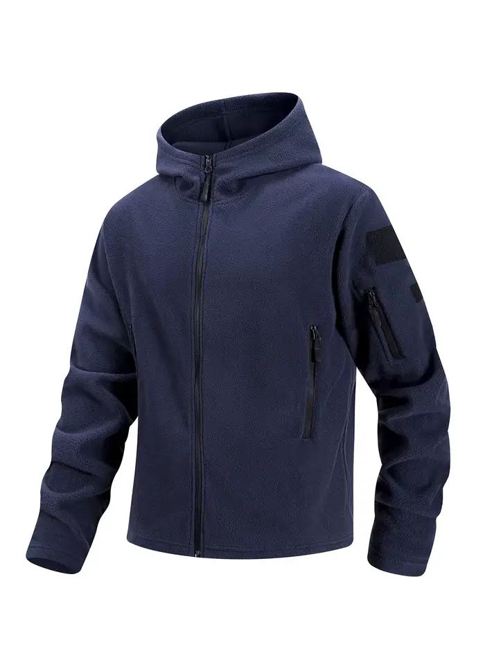 Veste de pêche polaire tactique chaude avec capuche - Taille S-3XL pour pêche hivernale