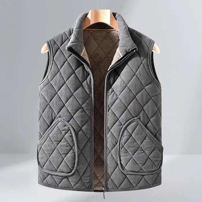 Veste hiver homme coupe-vent rembourrée pour pêche - Veste chaude matelassée père famille