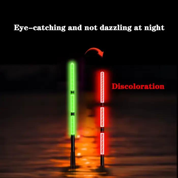 Lot de 2 flotteurs électroniques LED pour pêche de nuit avec détection de touche et changement de couleur
