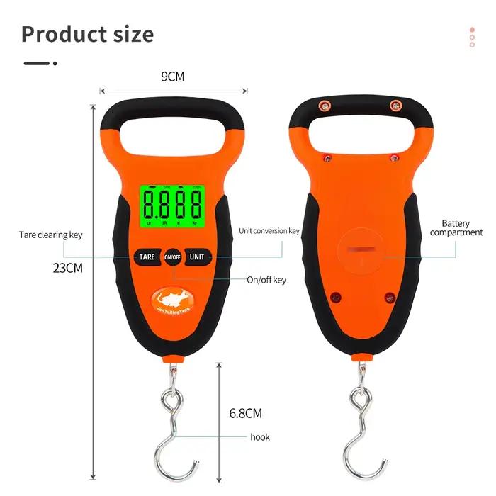 Balance digitale pêche 50kg waterproof - Pèse-hameçon portable précis pour poissons et bagages