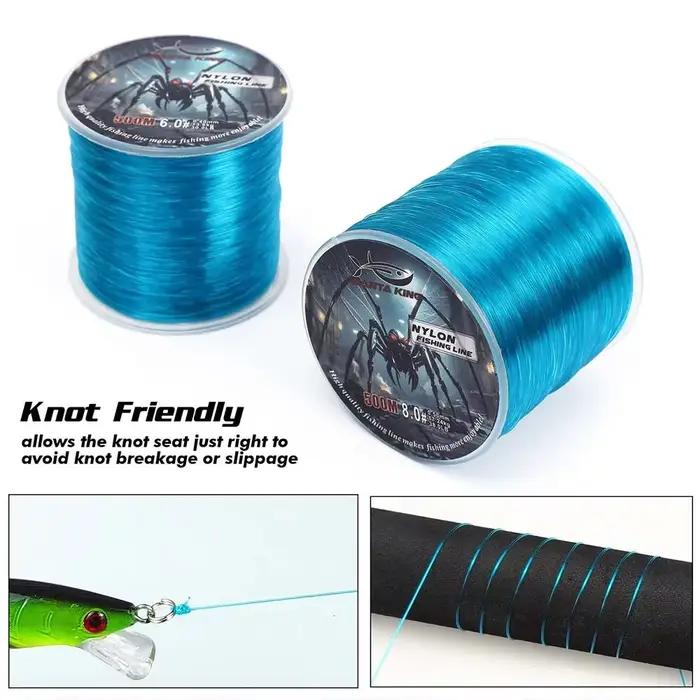 Ligne de pêche SantaKing 500M monofilament nylon résistante à l'abrasion pour lancers longs