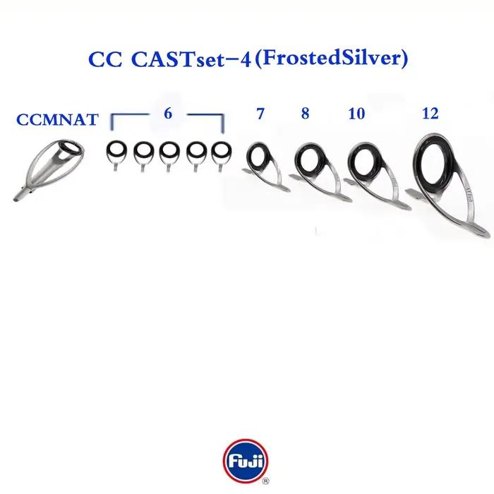 Set de guides Fuji Original KW CAST pour montage cannes spinning et casting - Cadre inox durable