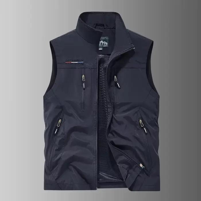 Veste de pêche chaude homme en cuir doublée polaire pour plein air automne hiver