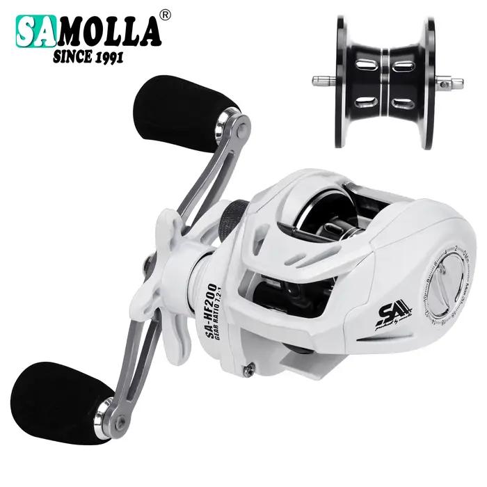 Moulinet baitcasting Samolla ultraléger 6+1 roulements pour pêche en mer et long cast