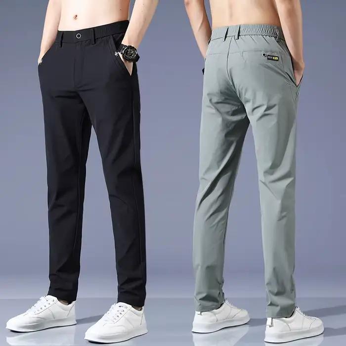 Pantalon slim été 2024 style coréen léger et respirant pour homme, pêche et activités estivales élégantes et confortables