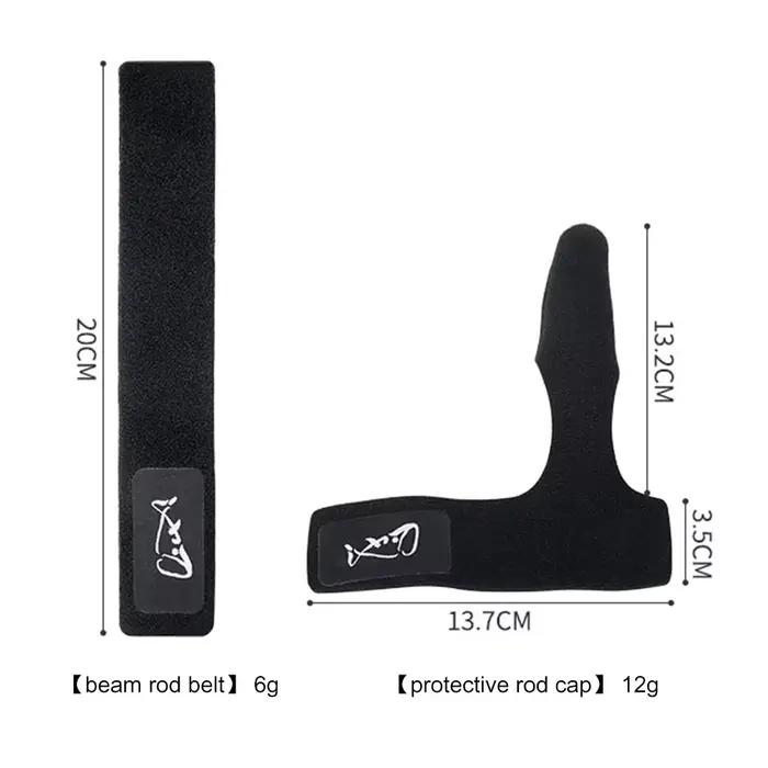 Protection de canne à pêche avec bouchon élastique et dragonne spéciale pour moulinet en forme de goutte d'eau