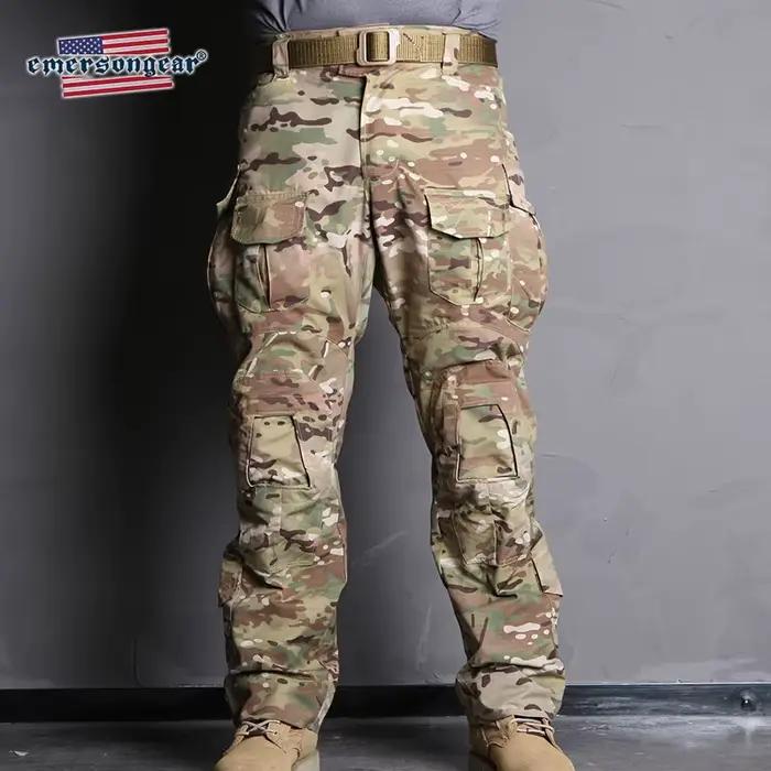 Pantalon tactique Emerson G3 camouflage pour homme - Pêche, chasse, devoir, cargo de tir professionnel