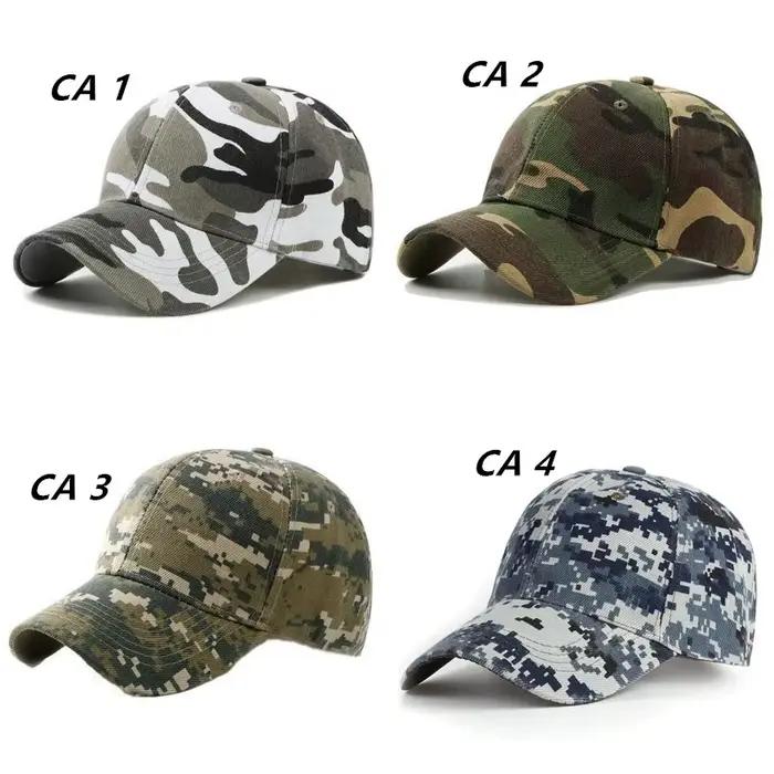 Casquette baseball camouflage coton été pêche unisexe anti-UV snapback ajustable sport