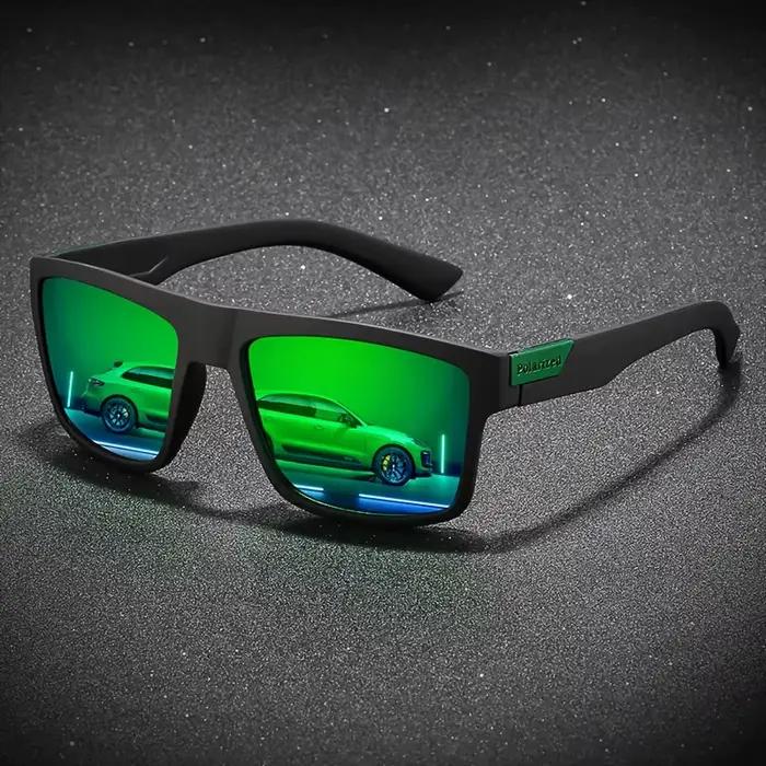 Lunettes de soleil vintage carrées polarisées pêche conduite - Design luxe UV400 homme femme