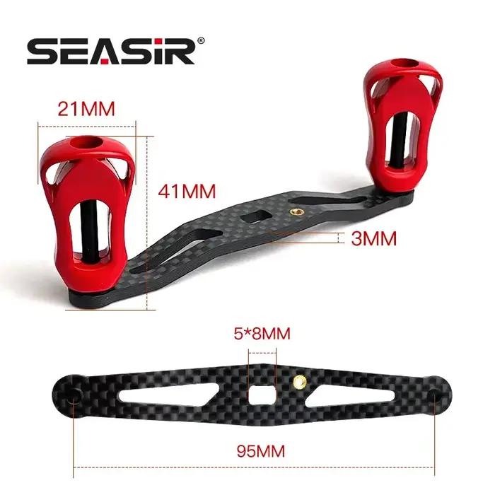 Poignée de moulinet pêche ultra légère en fibre de carbone - 6 couleurs pour Daiwa et Shimano