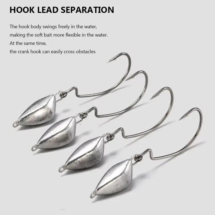 Lot de 5 plombs jig tête plombée 5g 7g 10g avec émerillon pour pêche profonde et leurres