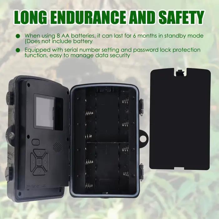 Caméra trail capteur infrarouge IP66 étanche 90 degrés avec vision nocturne pour surveillance faune extérieure