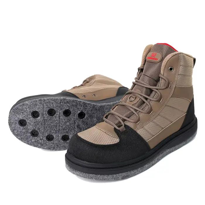 Chaussures de pêche homme légères à semelle feutre antidérapante pour waders et chasse