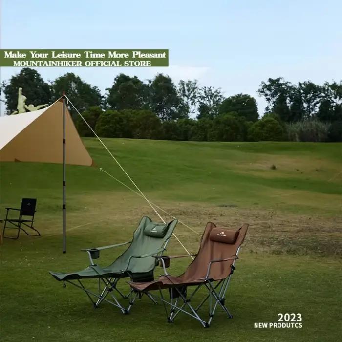 Chaise relax pliante outdoor portable ultra-légère dossier inclinable pour pêche camping étudiant