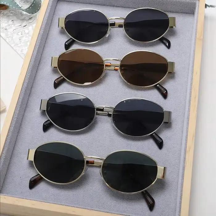 Kit 4 lunettes ovales métalliques pour pêche - Accessoires plage petits formats pratiques