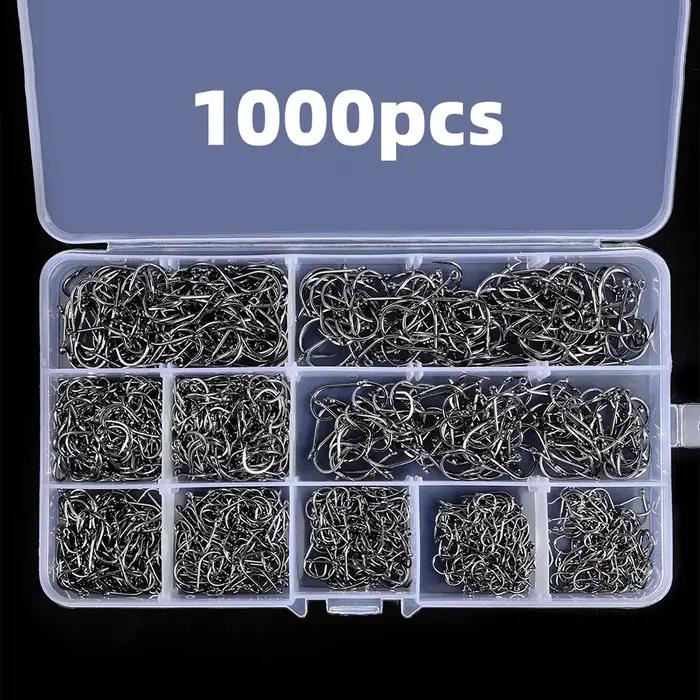 Kit 1000 hameçons acier carbone pour pêche rocheuse - équipement complet pêche mer et rivière