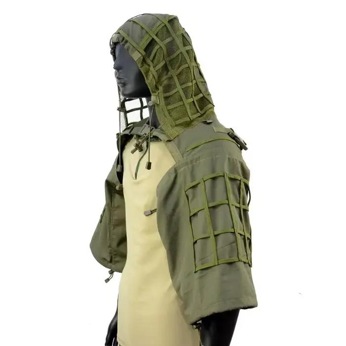 Tenue Ghillie châle sniper tactique airsoft - manteau camouflage combat chasse pêche extérieur