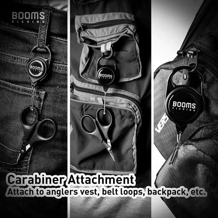 Porte-clés rétractable 2 pièces pêche à la mouche anti-rouille ressort facile accessoire badge zinger