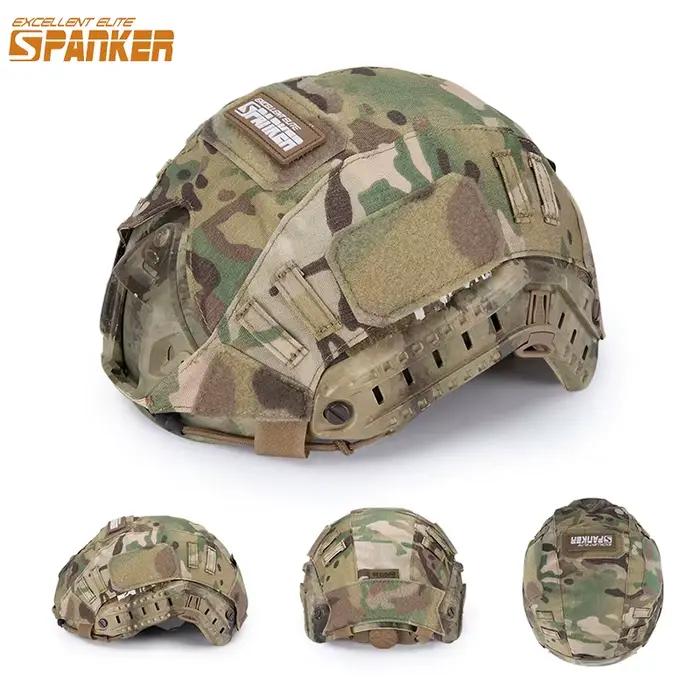 Housse tissu camouflage pour casque pêche - Accessoire airsoft adaptable pêche sportive extérieure