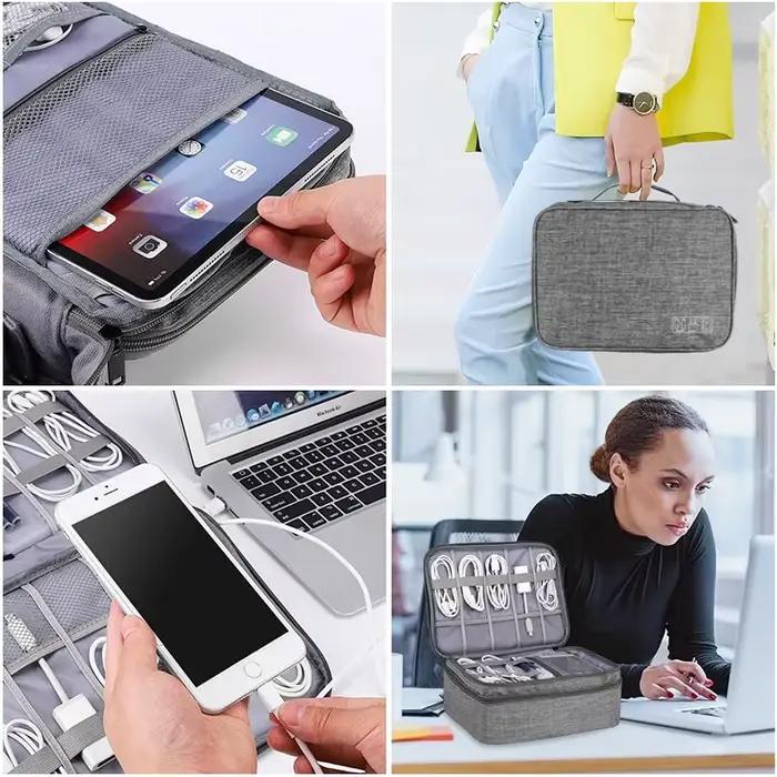 Sac de rangement étanche pour câbles et chargeurs électroniques - Transport portable et organisé