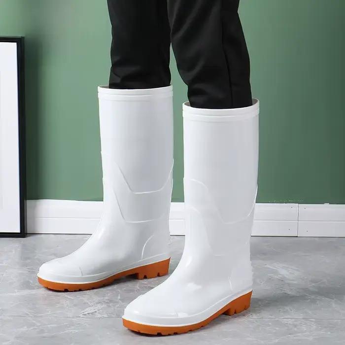 Bottes pêche professionnelles homme caoutchouc épais - Chaussures travail protection chaude mode ronde