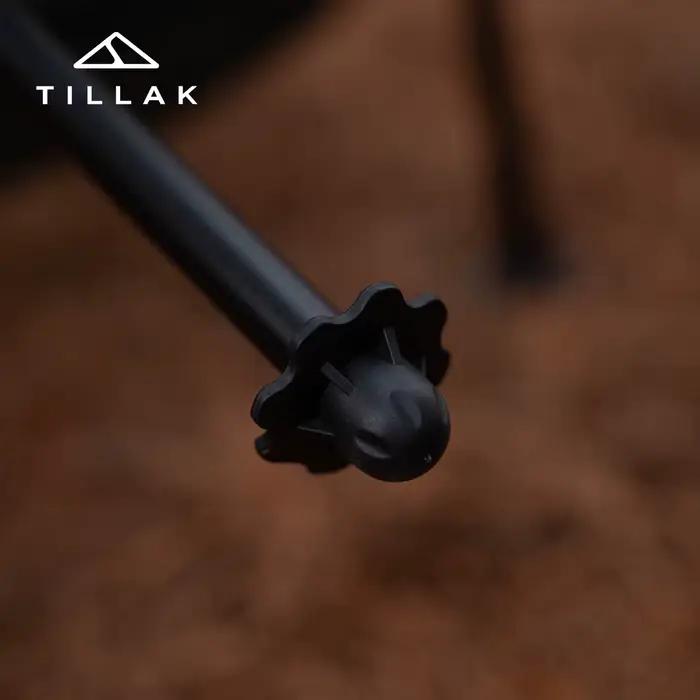 Fauteuil lune TILLAK haut dossier CORDURA - Tabouret pliant portable camping pêche randonnée vélo
