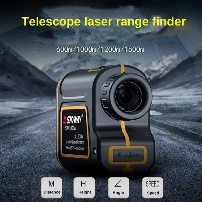 Télémètre laser longue portée 1500m pour pêche et chasse - Monoculaire haute précision avec mètre laser