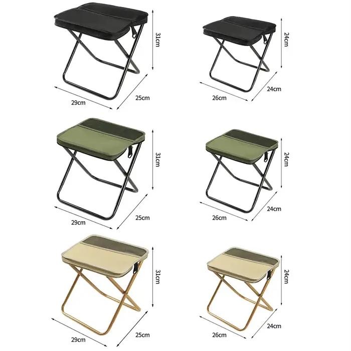 Chaise pliante avec rangement intégré et filet pour pique-nique, jardinage et pêche
