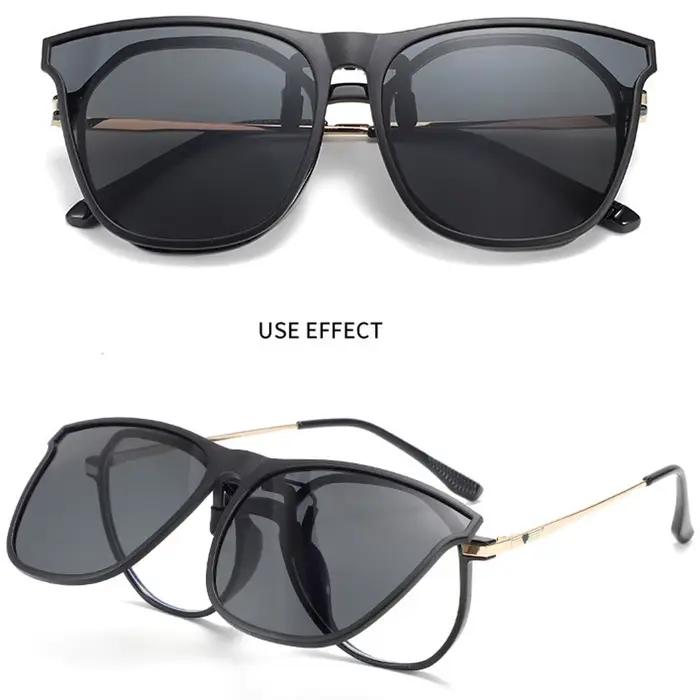 Lunettes clip polarisées UV400 anti-éblouissement pour pêche en voiture - Hommes