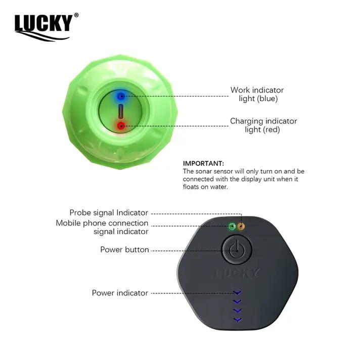 Fish finder WiFi LUCKY FF916 120M - Sonar sans fil compatible iOS Android pour pêche moderne