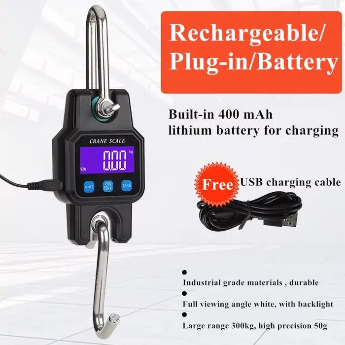 Balance électronique Bluetooth 300kg 50g - Pèse-brochet portable rechargeable