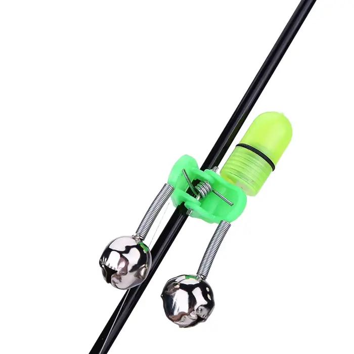 Alarme lumineuse nocturne 1-10 pièces avec double cloches pour pêche carpe et appâts