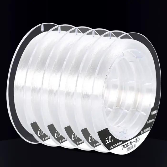 Ligne fluorocarbone 100M 99% carbone invisible pour pêche extérieure - Haute qualité