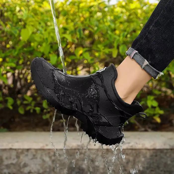 Chaussures de pluie homme courtes antidérapantes résistantes pêche cuisine bottes caoutchouc