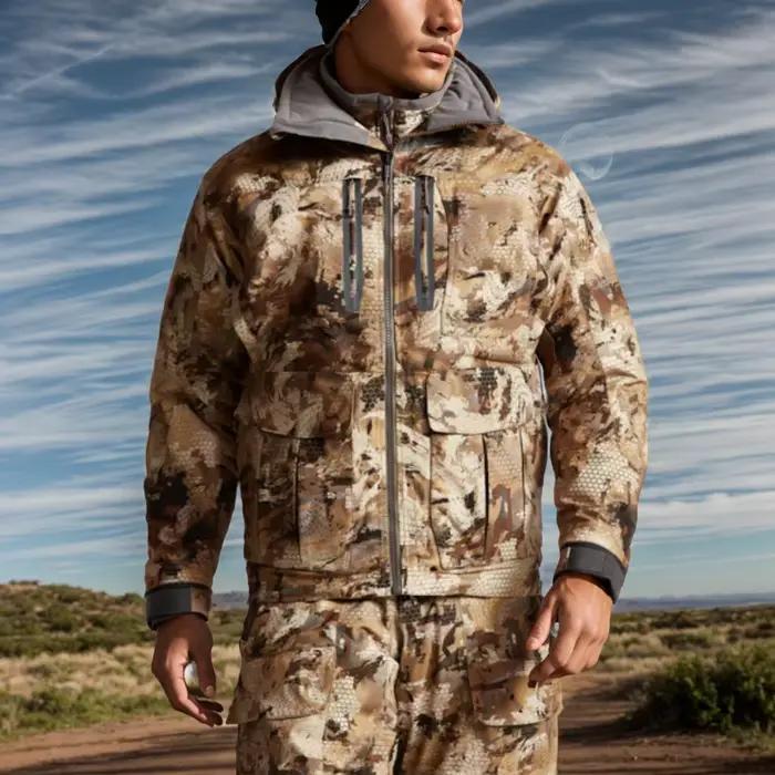 Veste isolée pêche hiver camouflage canard - Manteau chasse Northern Aerolite qualité premium extérieur