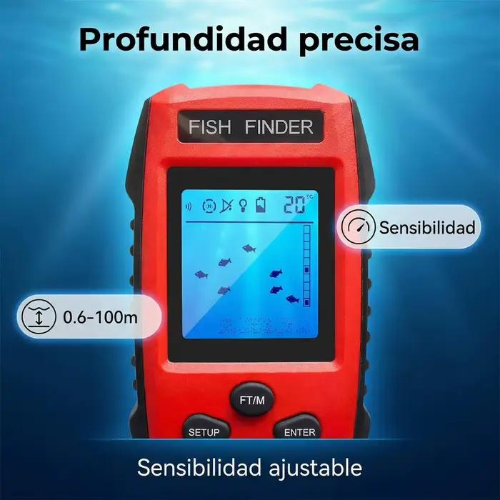 Détecteur de poissons sonar filaire portable 0.6-100M avec sensibilité ajustable multi-modes pêche
