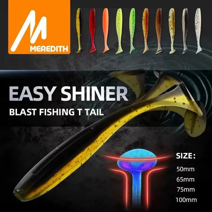 Leurre souple silicone MEREDITH Easy Shiner pour carpe, wobblers 50mm 65mm 75mm 100mm, appâts artificiels pêche