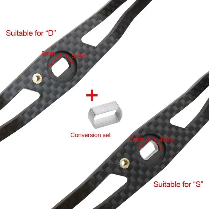 Manivelle Carbone EKfan 130MM avec Poignées Alliage pour Moulinet Baitcast Dawa/Shimano DIY 7X4MM/8X5MM