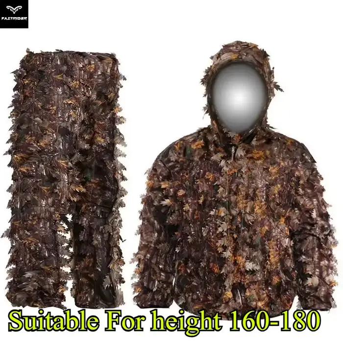 Combinaison Ghillie chasse légère 3D feuilles - vêtements camouflage observation faune paintball pêche