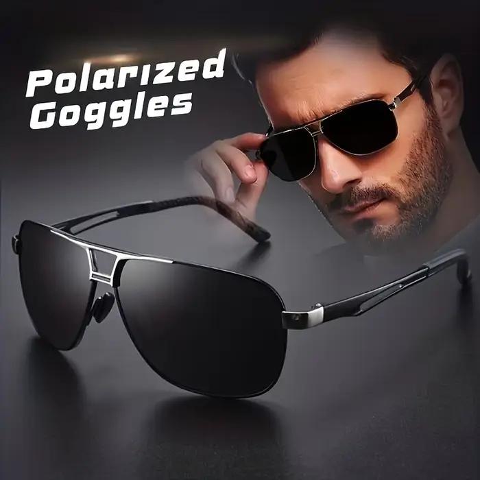 Lunettes de pêche gradient homme grand format - Protection anti-reflets pilot UV400